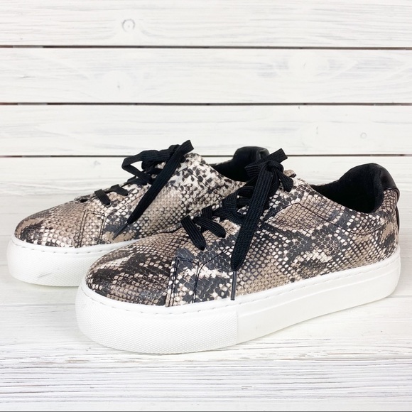 NEW Qupid Faux Snakeskin Chunky Sneakers 6 - Picture 6 of 10